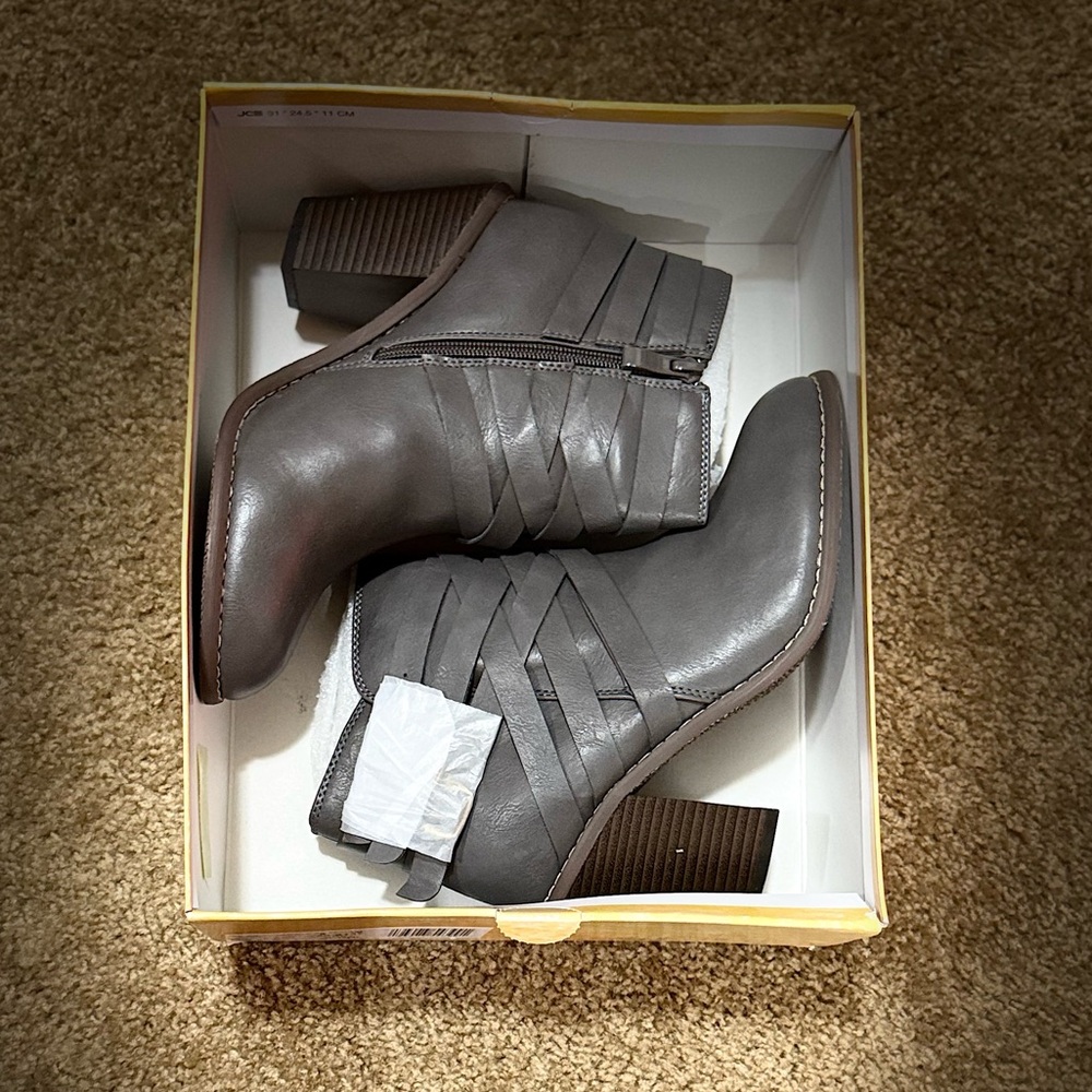 Grey Booties size 8